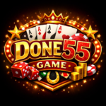 Done 55 earning game dashboard showing gameplay screen with reward balance and withdrawal option.